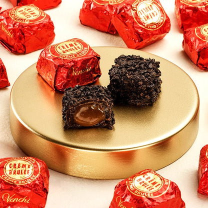Venchi Cubotto Chocoviar Creme Brulee 75% Dark Chocolate Cubes