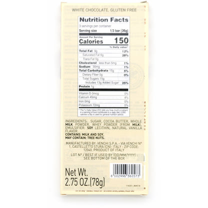 Venchi Vanigliato Goloso 31% White Chocolate Bar - 78g